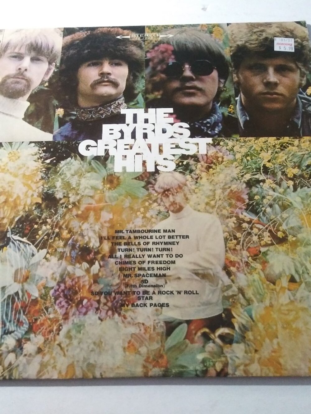 The Byrds Greatest Hits VG+ Original Stereo 360 Columbia CS-9516 LP Record 1967